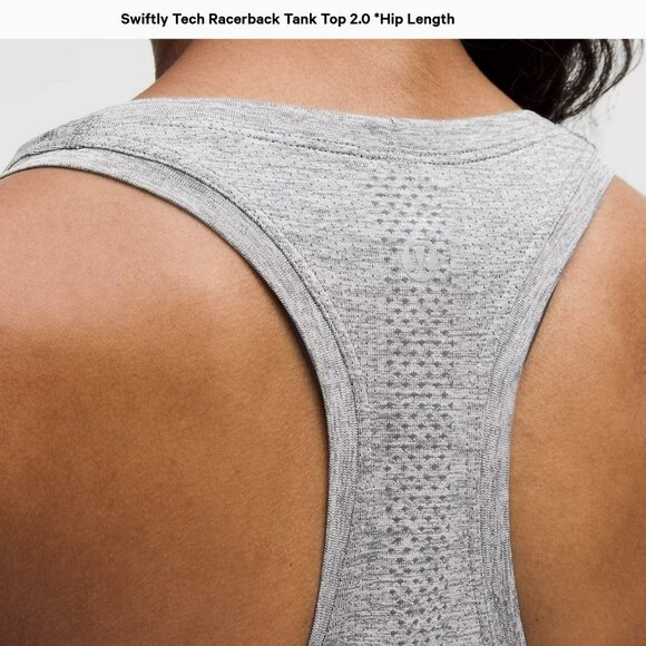 Swiftly Tech Racerback 2.0 Tank Top Hip Length size 6 - Picture 3 of 6